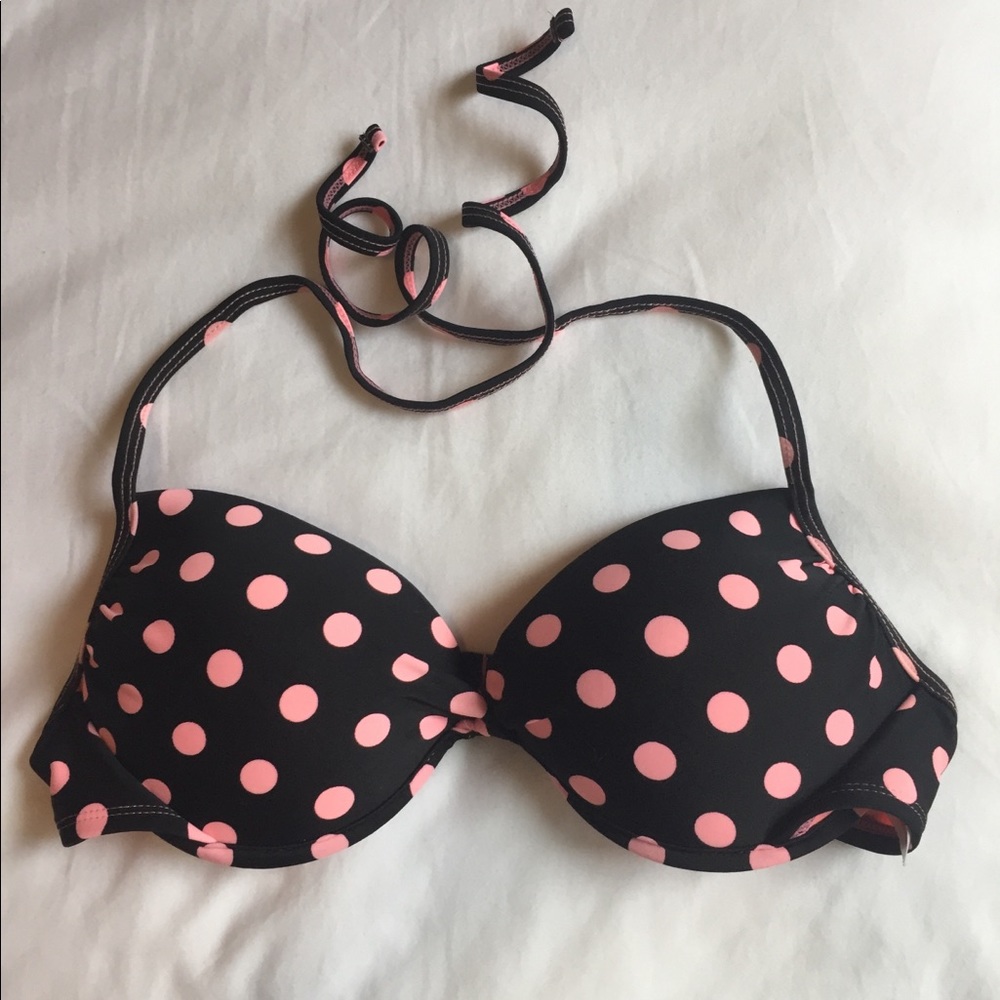 Polka dot swim top